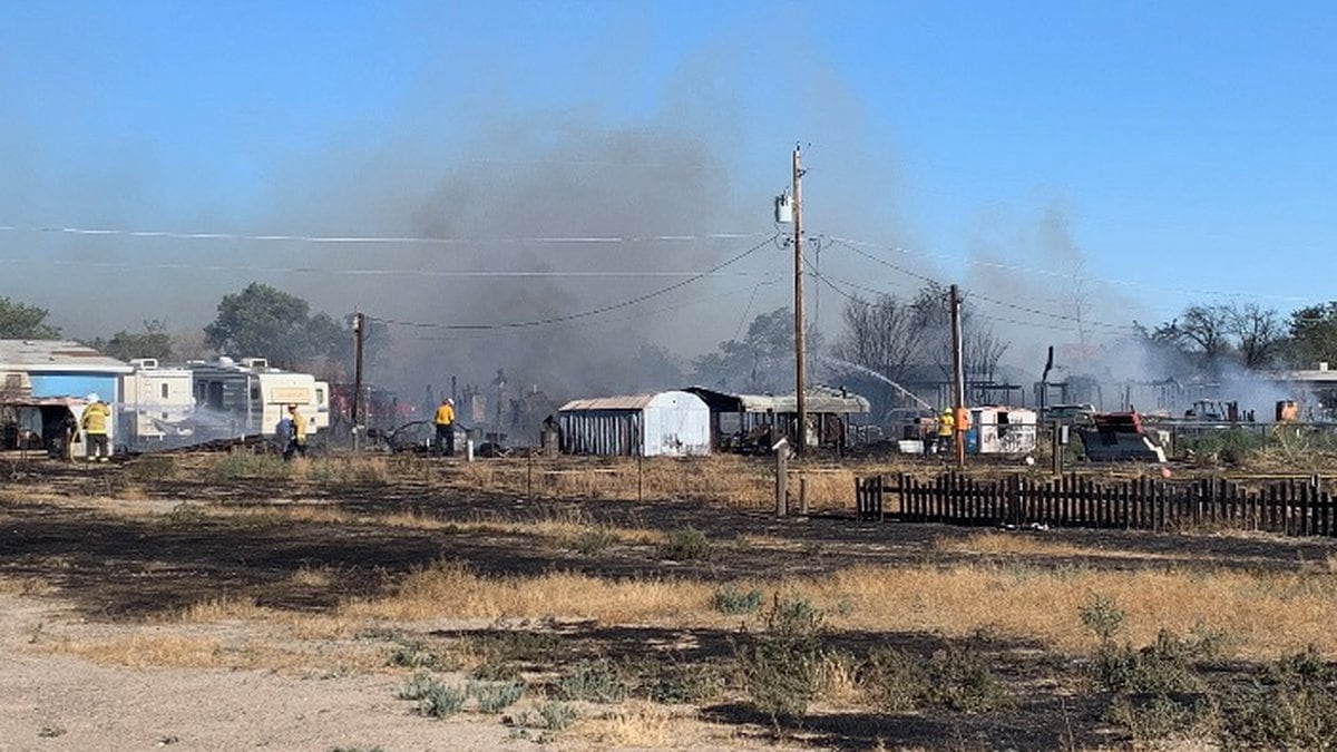 A fire damaged at least two buildings in Silver Springs.