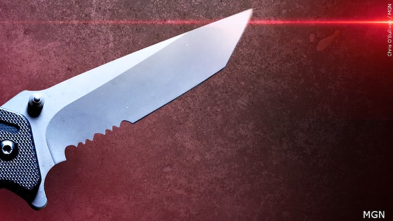 Police say the victim was stabbed in the head between five and seven times