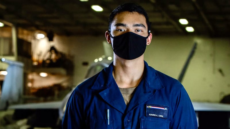 Xzavier Lopez, is a seaman in Deck Department on the USS Ronald Reagan.