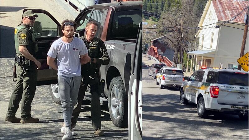 The Sierra County Sheriff’s Office released these photographs of the arrest of Nathan McKinney...