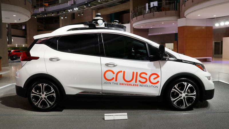 FILE - This Jan. 16, 2019, file photo, shows Cruise AV, General Motor's autonomous electric...