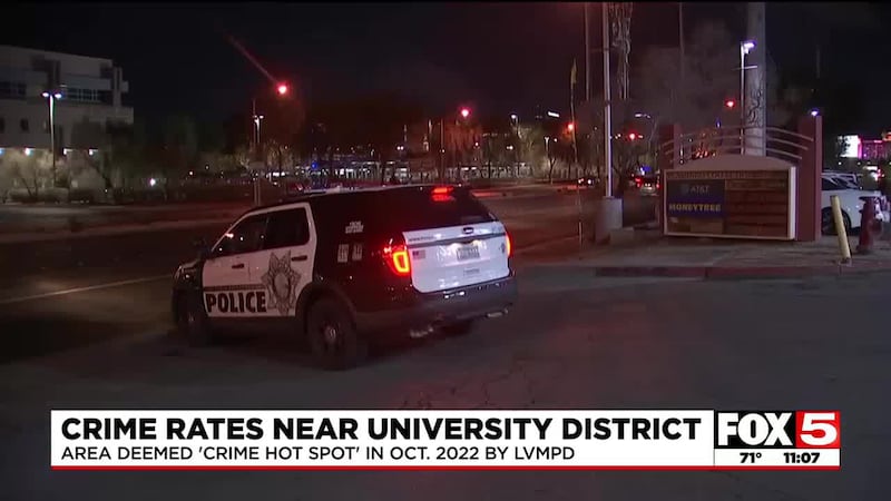 Update on crime rates near UNLV after Las Vegas police deemed area ‘crime hot spot’