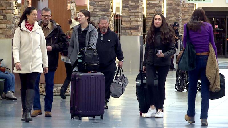 Passengers at the Reno-Tahoe International Airport.