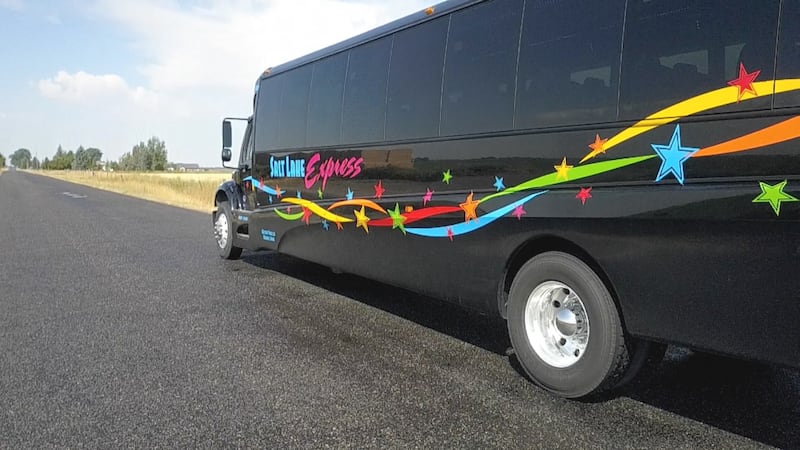A Salt Lake Express bus