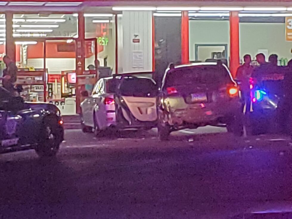 Police response to the gas station parking lot