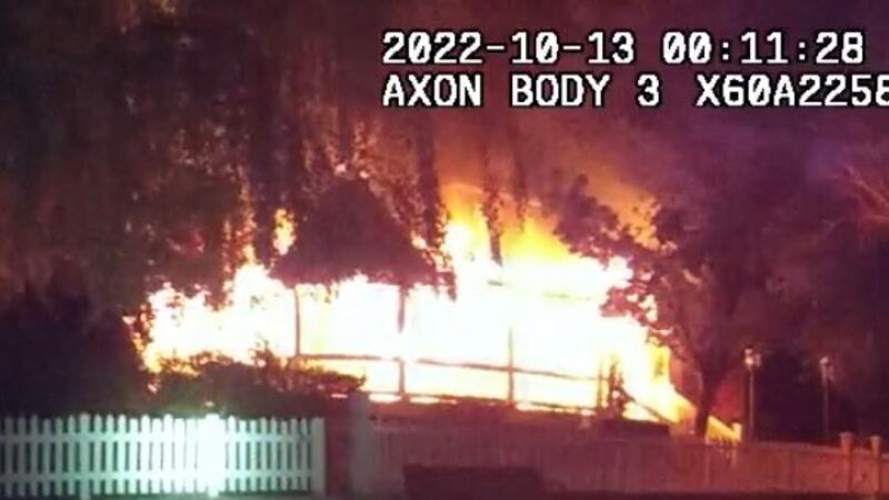 The fire broke out just after midnight Thursday