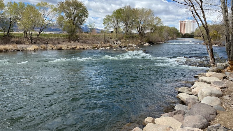Truckee River in Sparks, Nev. in April 2022.