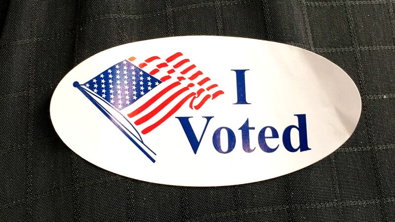 A file image of an I voted sticker