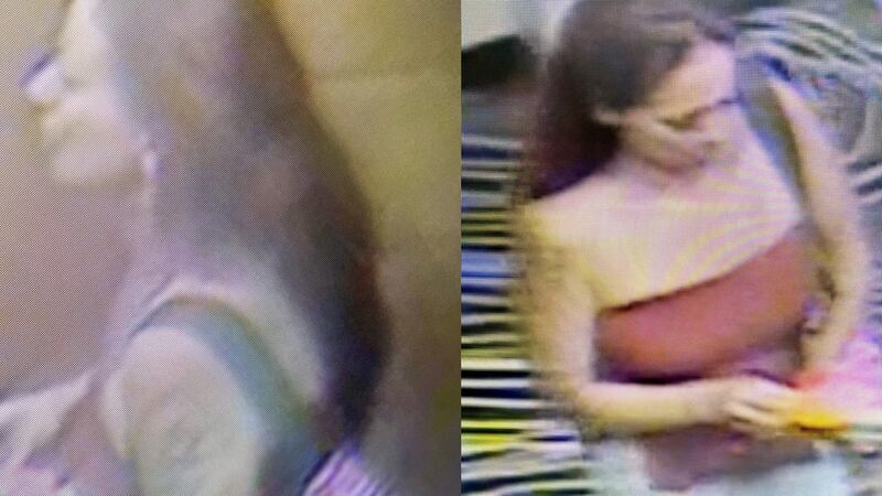 Surveillance image of a woman wanted by DCSO.