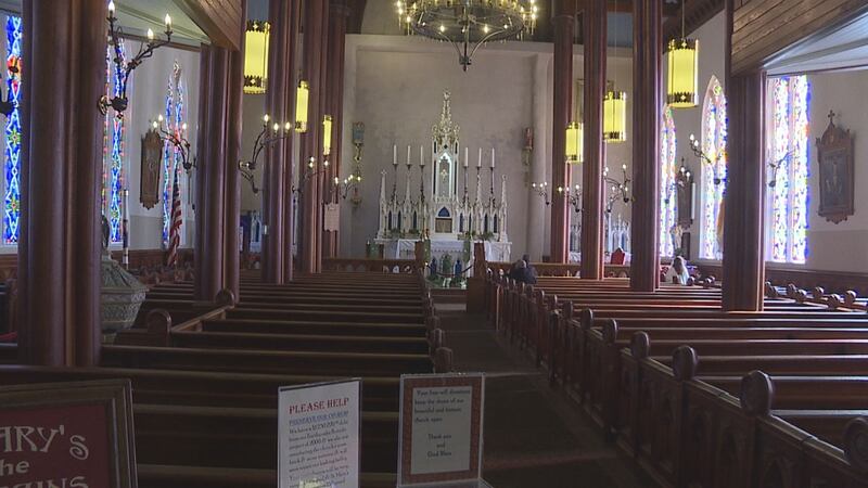 The church is located at 111 E St, Virginia City.