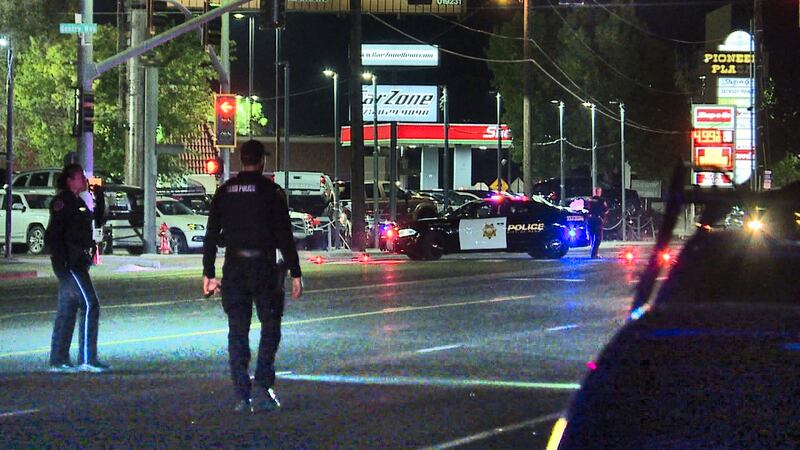 The scene of a fatal hit-and-run on Kietzke Lane in Reno.