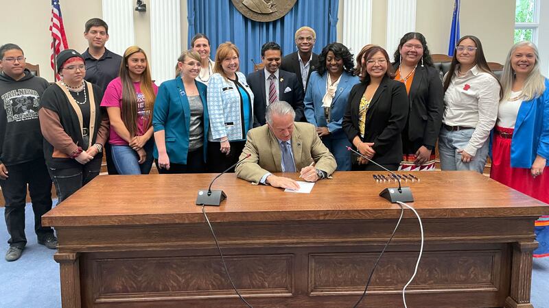 Gov. Joe Lombardo signed a bill that lets students wear religious and cultural adornments at...