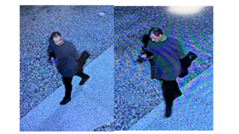 Security camera footage of the suspect