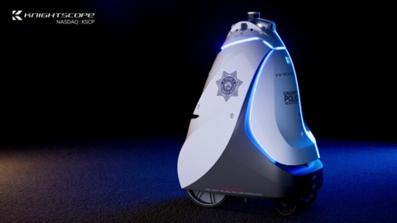The bots will patrol the area around the parking garage near the student center