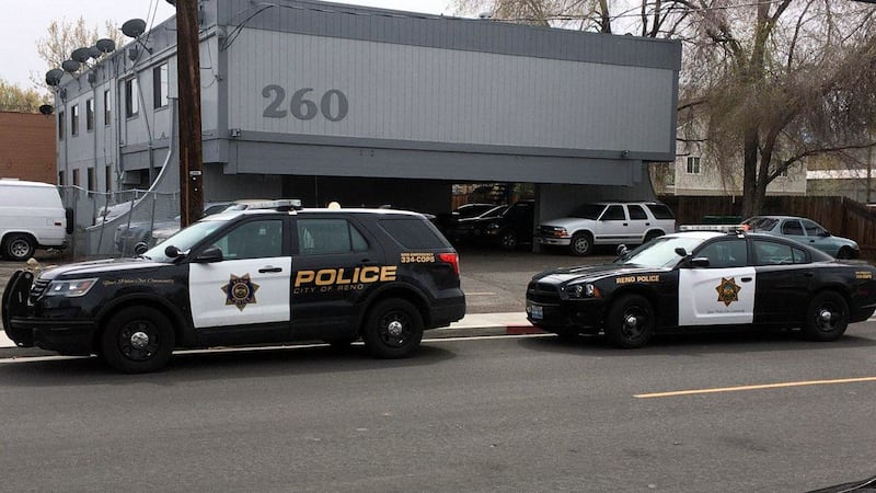 The scene of a shooting in the 2600 block of Yori Avenue. Photo by Kurt Schroeder/KOLO.