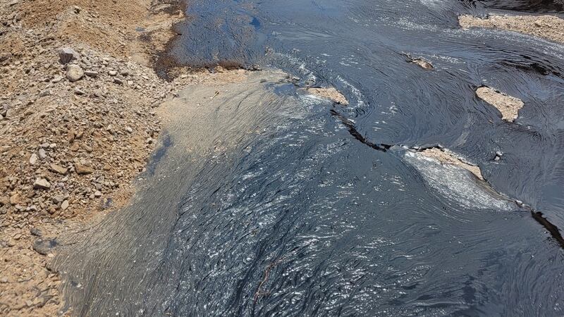 A crash in Death Valley has spilled more than 5,000 gallons of liquid asphalt in the park