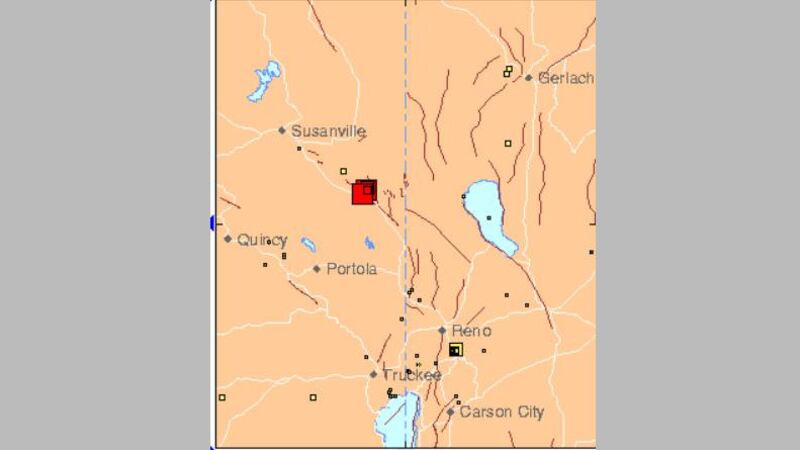 CalTech map of the location fo the earthquake and the aftershocks.