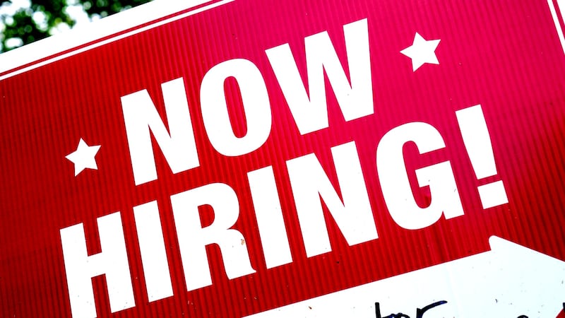 Now hiring sign