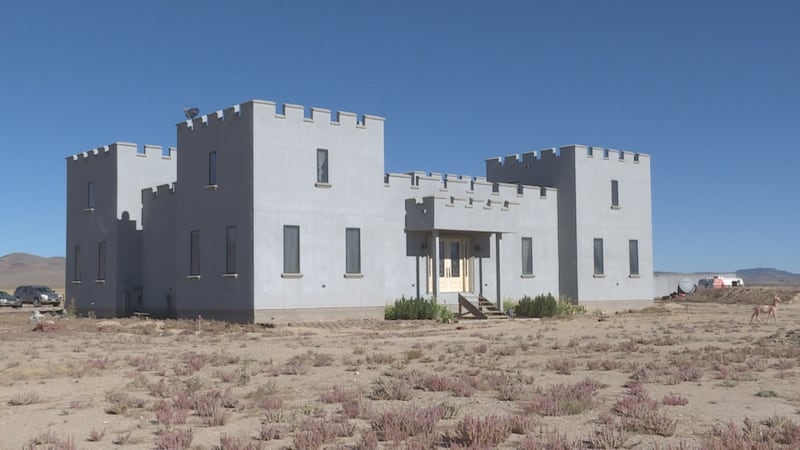 The Paradise Ranch Castle is located 12 miles from Austin, Nevada.