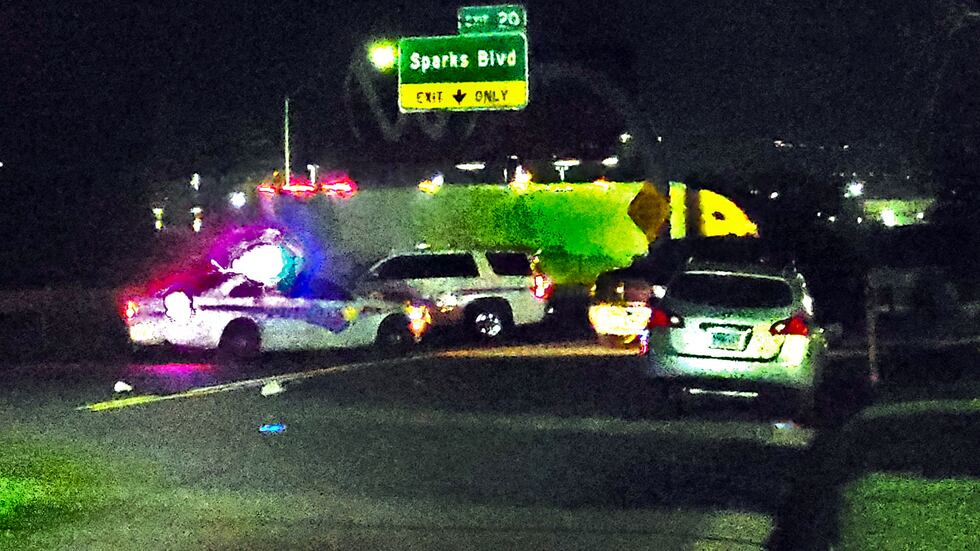 The scene of a pedestrian hit-and-run on Brierly Way in east Sparks.