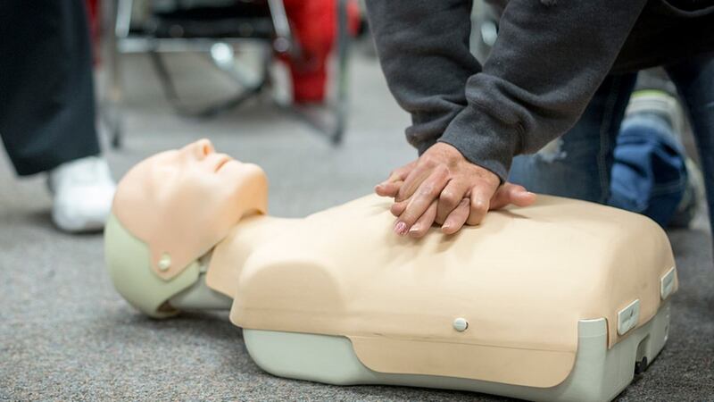 CPR is given to a test dummy