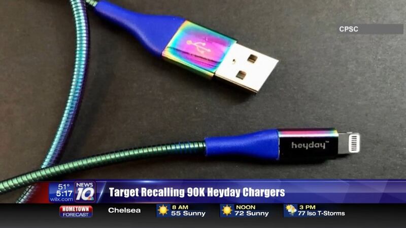 Recall of USB Cable at Target. (Source WILX)