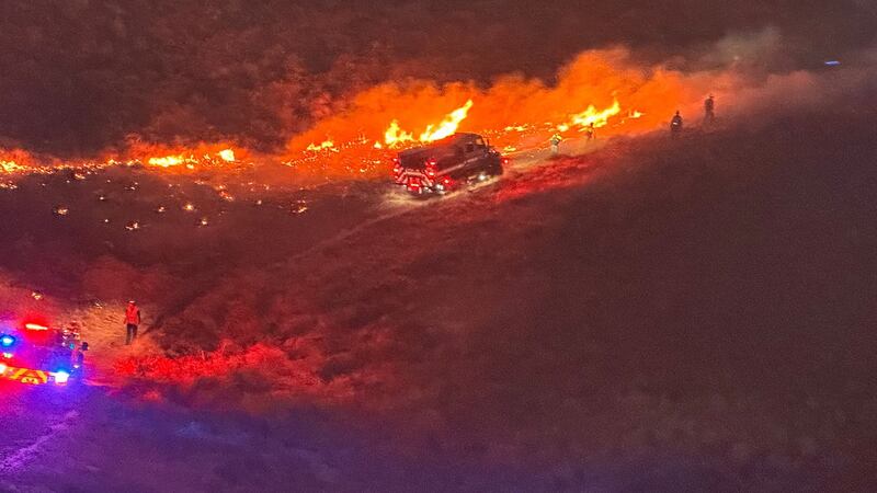 Crews have stopped forward progress on a blaze in east Sparks