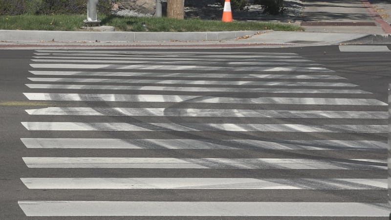 Evidence of sideshows at the intersection of Lakeside and McCarran in Reno from October 2022