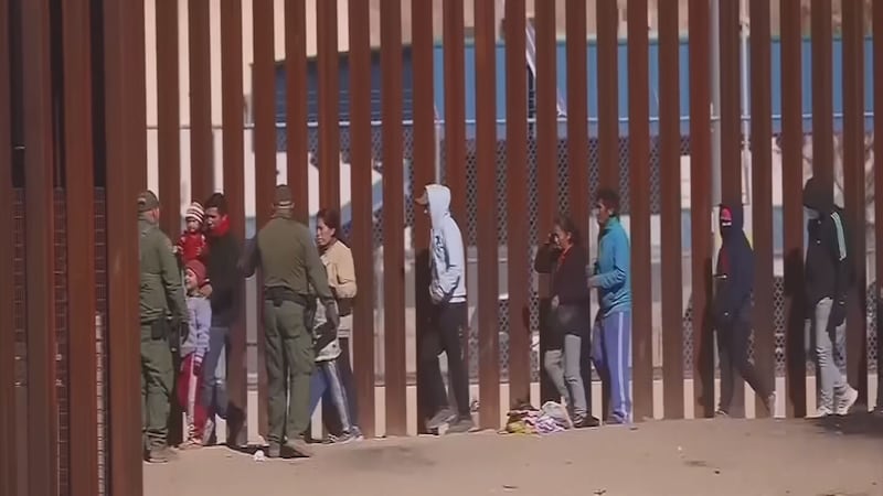A portion of the border wall in southern Arizona
