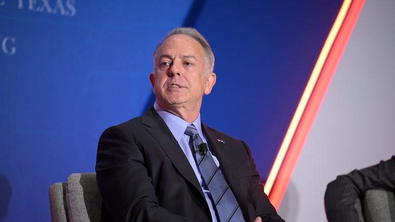 Then Nevada Gov.-elect Joe Lombardo answers a question while taking part in a panel discussion...