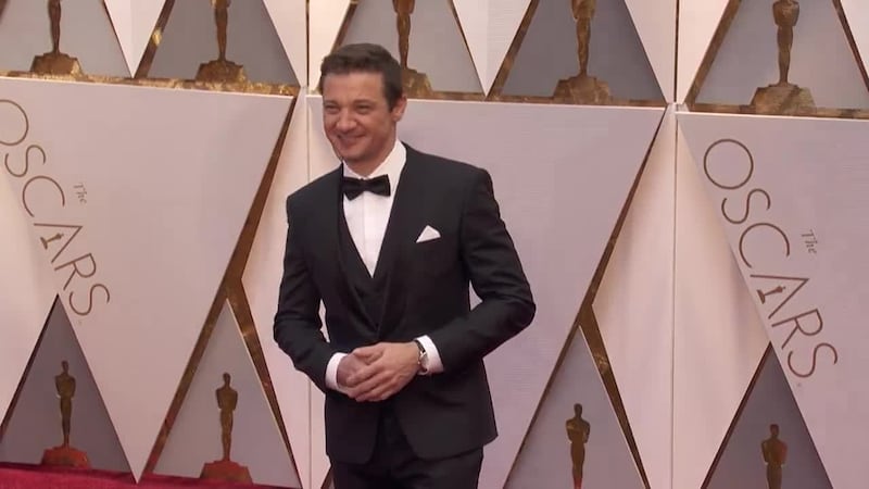 Renner returns home after a snow plow accident put him in the hospital.