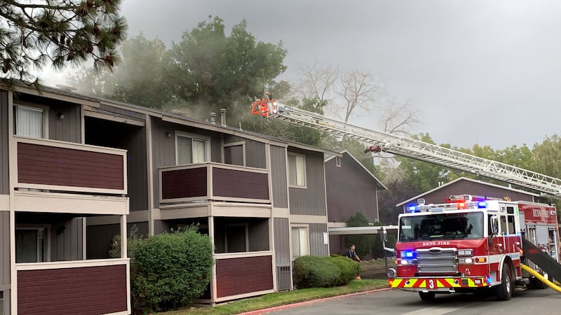 The scene of a fire at Rosewood Park apartments.