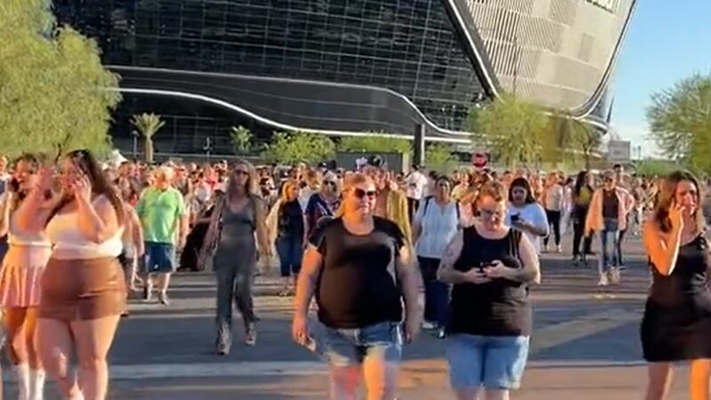 Fan says people fell ill during concert delays for Ed Sheeran in Vegas.