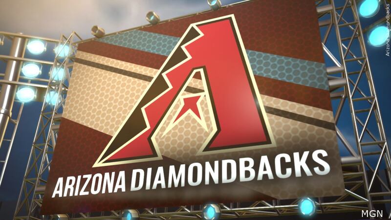 Arizona Diamondbacks logo on a scoreboard graphic background.