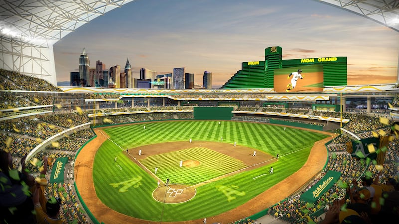 A rendering of the proposed Las Vegas stadium