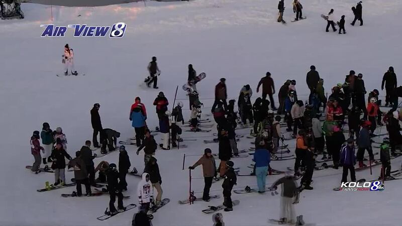 Snow-coated mountains and blue skies drew hundreds to Boreal Mountain in this 2022 file photo