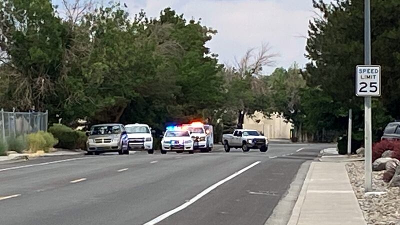The scene of where a vehicle it a pedestrian on Howard Drive in Sparks in 2021.